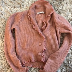 Pink Zara Cardigan Top